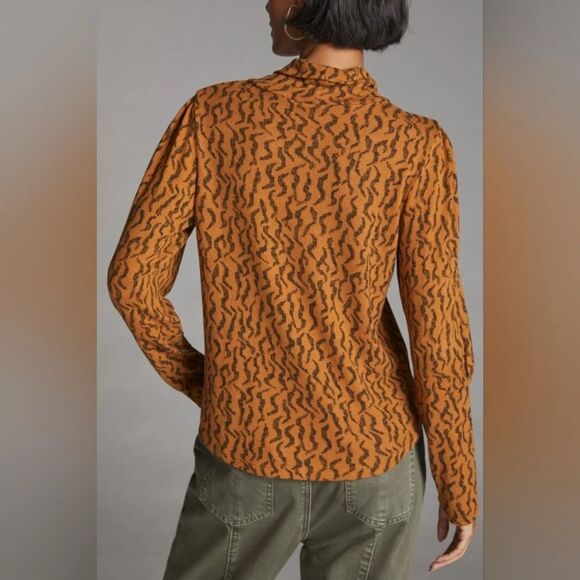 Anthropologie Puff-Sleeved Turtleneck Top XS - Picture 4 of 9